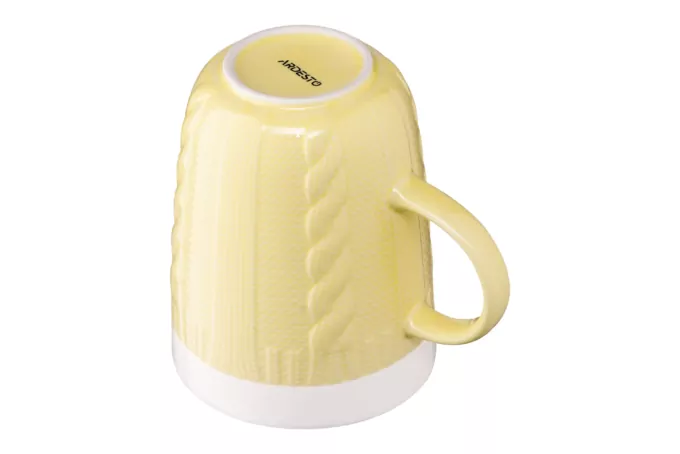 Mug ARDESTO Кnitti, 330 ml, yellow, AR3457Y