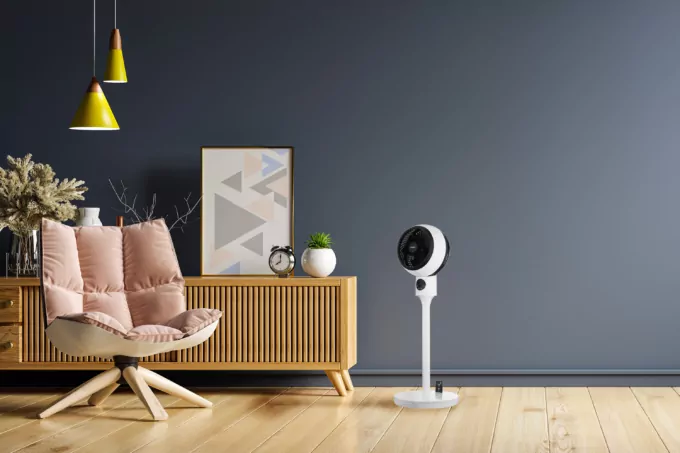 Вентилятор ARDESTO напольный, 50Вт, пульт ДУ, дисплей, черно-белый