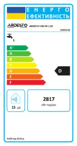 ARDESTO Водонагрівач електр. NEU NTS 100 VR 1.5K круглий, 100л, 1,5кВт, мех. кер-ння, D, Італія, білий
