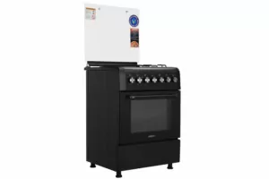 Cooker ARDESTO combined 2 gas + 2 electrical, 58L, 60x60cm, lamp, LPG conversion set (gas cylinder connection), black
