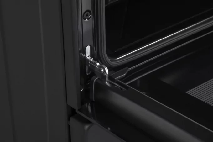 Cooker ARDESTO combined 2 gas + 2 electrical, 58L, 60x60cm, lamp, LPG conversion set (gas cylinder connection), black