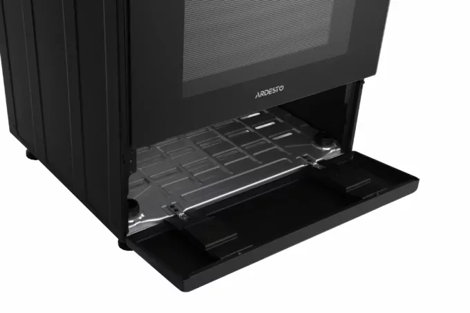 Cooker ARDESTO combined 2 gas + 2 electrical, 58L, 60x60cm, lamp, LPG conversion set (gas cylinder connection), black