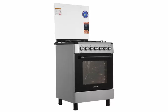 Cooker ARDESTO combined Elegance, 66L, 60x60cm, convection, cast-iron, lamp, LPG conversion set (gas cylinder connection), wire rack system, grey