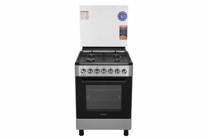Cooker ARDESTO combined Elegance, 66L, 60x60cm, convection, cast-iron, lamp, LPG conversion set (gas cylinder connection), wire rack system, grey