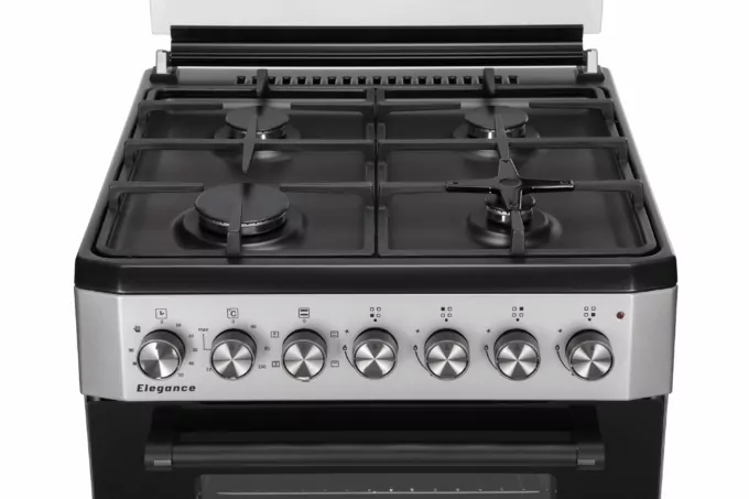 Cooker ARDESTO combined Elegance, 66L, 60x60cm, convection, cast-iron, lamp, LPG conversion set (gas cylinder connection), wire rack system, grey