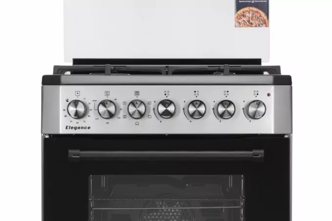 Cooker ARDESTO combined Elegance, 66L, 60x60cm, convection, cast-iron, lamp, LPG conversion set (gas cylinder connection), wire rack system, grey