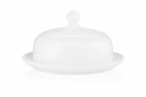 Ardesto Butter dish Imola, 15х9cm, porcelain, white