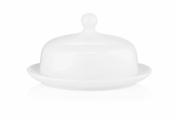 Ardesto Butter dish Imola, 15х9cm, porcelain, white