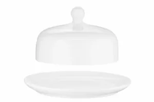 Ardesto Butter dish Imola, 15х9cm, porcelain, white