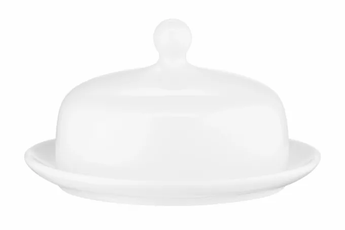 Ardesto Butter dish Imola, 15х9cm, porcelain, white
