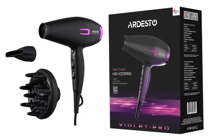 Ardesto Hair Dryer Violet PRO  HD-Y221PRO