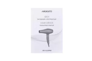 Фен Ardesto Violet PRO HD-Y222PRO, 1850-2200Вт, 2 швидкості, 3темп.режима, дифузор, чорний