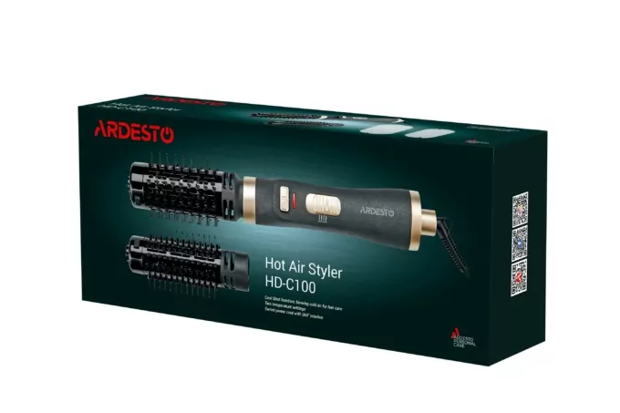 Ardesto hair dryer brush Gemini, 2W, 2 modes, black