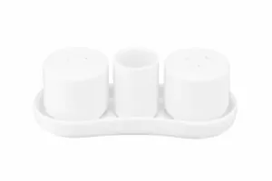 Набір для солі та перцю Ardesto, 4 предмети, порцеляна, білий