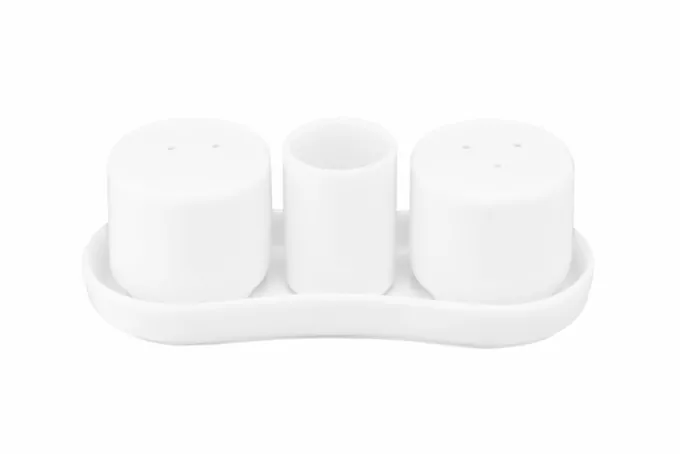 Набір для солі та перцю Ardesto, 4 предмети, порцеляна, білий