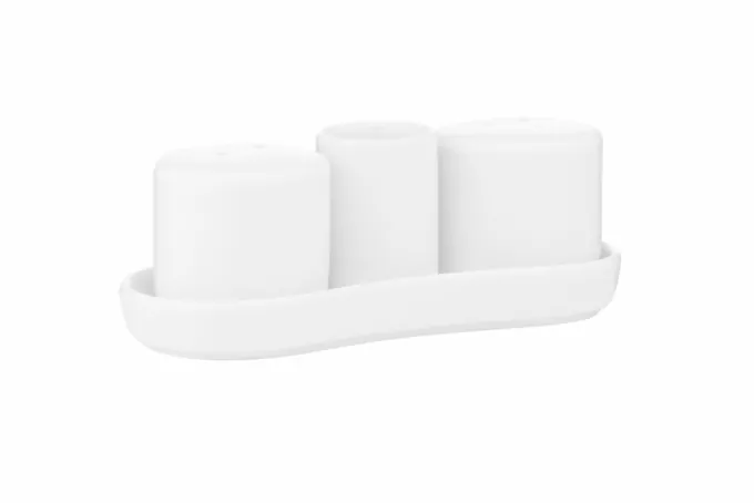 Набір для солі та перцю Ardesto, 4 предмети, порцеляна, білий