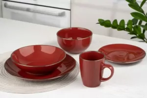 Тарелка обеденная Ardesto Bagheria Sangria, 26см, керамика, бордовый