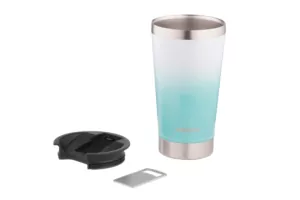 Термостакан для пива з відкривачкою Ardesto Bright City, 470мл, нержавіюча сталь, блакитний