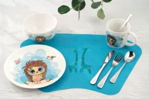 Коврик сервировочный детский Ardesto, 30х45см, ПВХ, синий