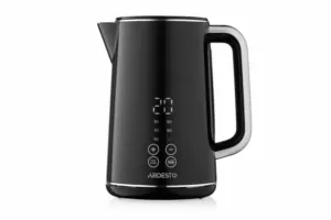 Электрочайник Ardesto Elegance, 1.7л, LED дисплей, двойные стенки, глянец, Otter, чёрный