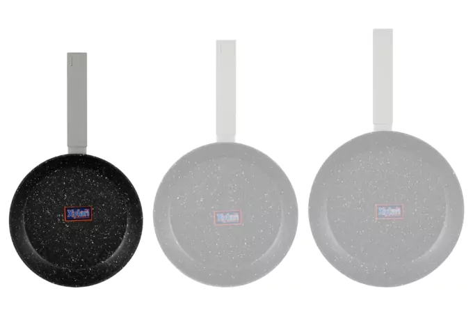 Ardesto Fry pan Gemini Marmo, 24cm, aluminium, gray