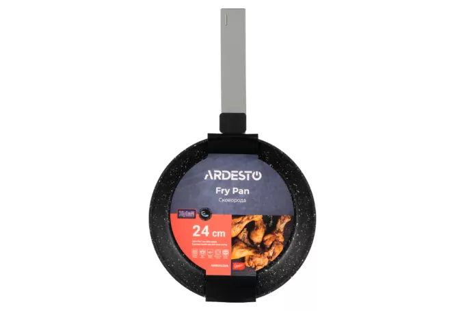 Ardesto Fry pan Gemini Marmo, 24cm, aluminium, gray
