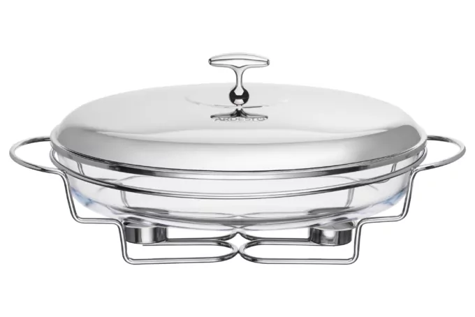 Ardesto Food warmer Black Mars, 3000ml, glass, stainless steel, oval, transparent