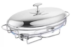 Ardesto Food warmer Black Mars, 3000ml, glass, stainless steel, oval, transparent