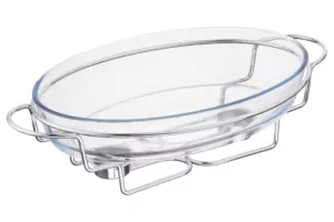 Ardesto Food warmer Black Mars, 3000ml, glass, stainless steel, oval, transparent