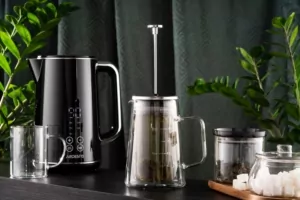 Электрочайник Ardesto Elegance, 1.7л, LED дисплей, двойные стенки, глянец, Otter, чёрный