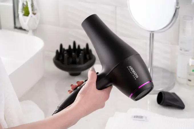 Фен Ardesto Violet PRO HD-Y222PRO, 1850-2200Вт, 2 швидкості, 3темп.режима, дифузор, чорний