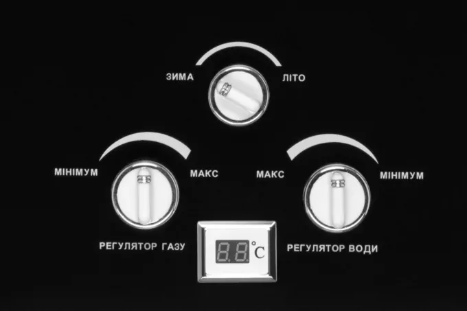 ARDESTO Газовая колонка X1, 10 л/мин., 20 кВт, розжиг от батареек, дисплей, черный