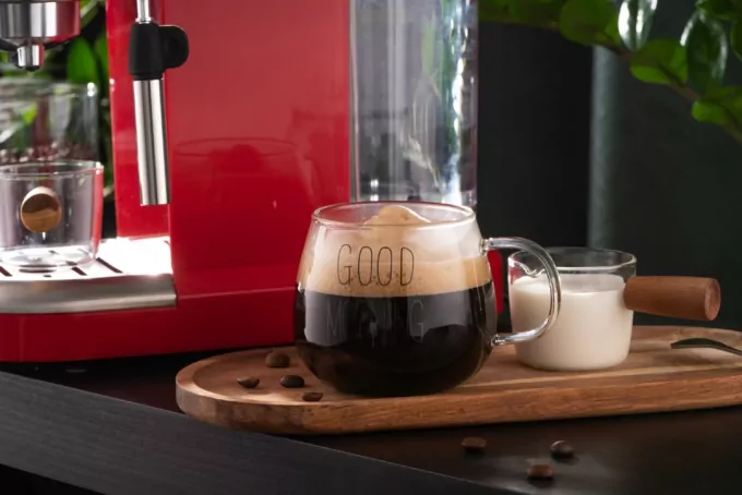 Набір чашок з ручками ARDESTO Good Morning, 350мл, 2шт, боросилікатне скло, прозорий