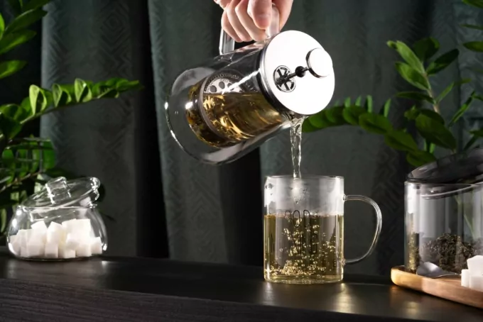 Mug set with handles ARDESTO Good Morning, 420ml, 2pcs, borosilicate glass, transparent