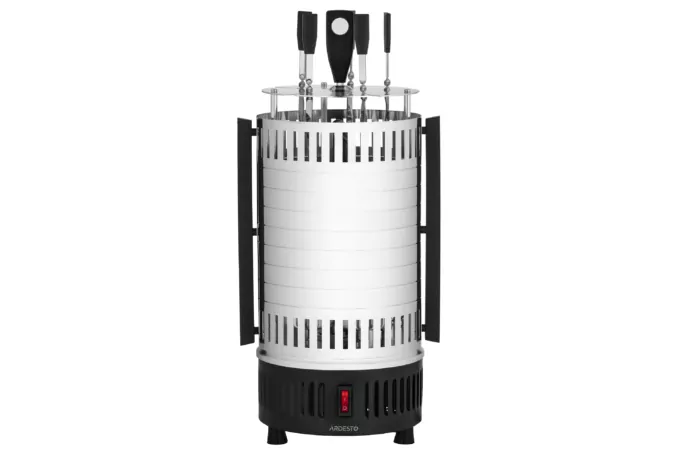 Ardesto vertical electric grill 900W, 5 skewers, rotation 360°, U-shaped heaters, alum. casing, inox