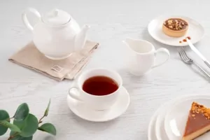 Ardesto Dessert plate Imola, 20cm, porcelain, white