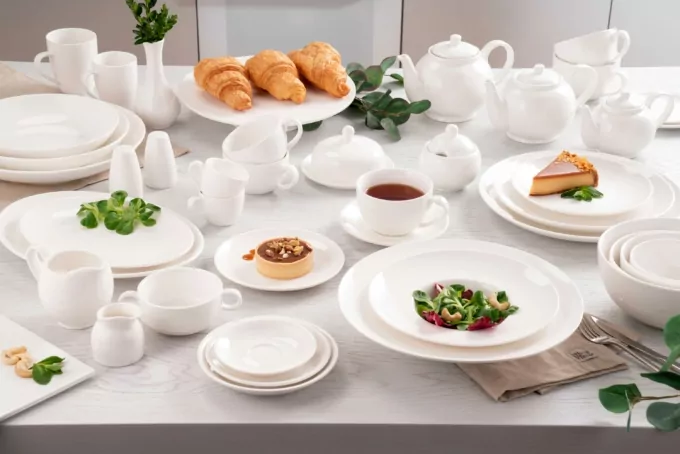 Ardesto Dinner plate Imola, 26cm, porcelain, white