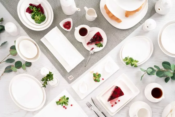 Plate ARDESTO, 29х29сm, porcelain, square, white