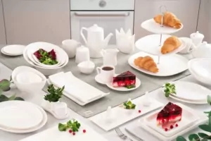 Ardesto Salad bowl, 21 сm, porcelain, white
