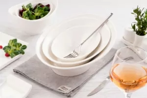Ardesto Salad bowl, 21 сm, porcelain, white