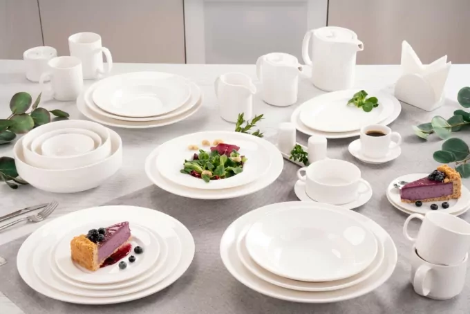 Deep plate ARDESTO Prato, 23сm, porcelain, white