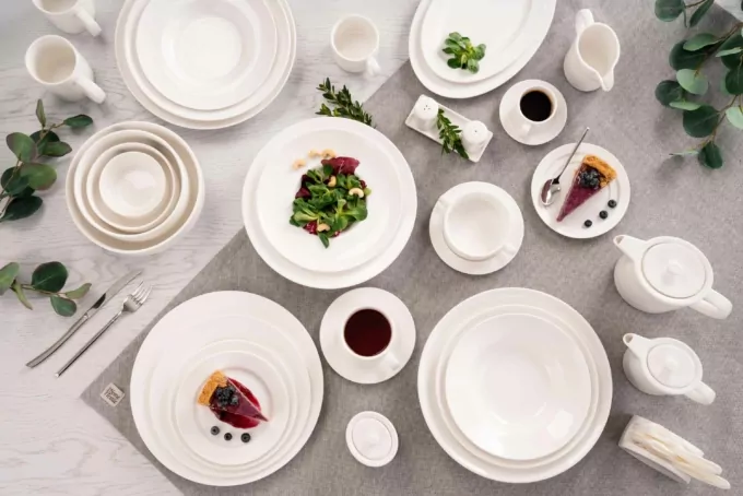 Ardesto Deep plate Prato, 27сm, porcelain, white