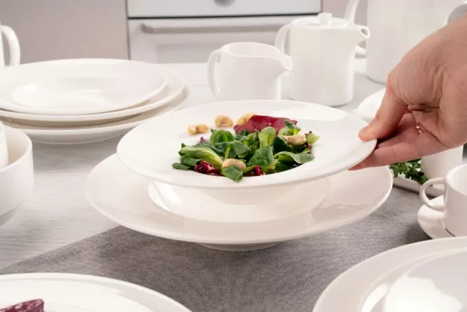 Ardesto Deep plate Prato, 27сm, porcelain, white