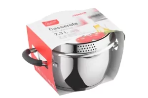 Каструля зі скляною кришкою та зливом Ardesto Gemini Livorno, 2.3л, нержавіюча сталь, силікон