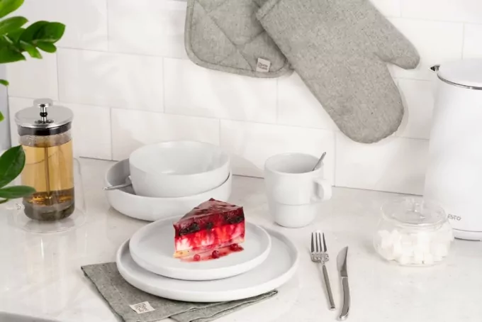 Dessert plate ARDESTO Trento, 20.5cm, ceramics, white