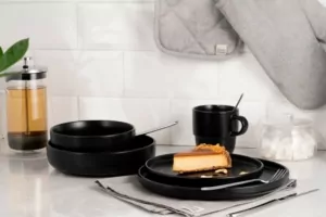 Ardesto Dessert plate  Trento, 20.5cm, ceramics, black