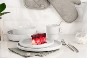 Ardesto Soup plate Trento, 21.5cm, ceramics, white