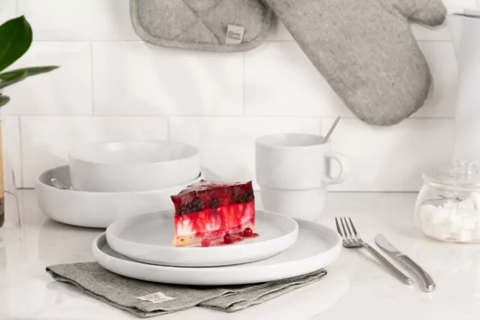 Ardesto Soup plate Trento, 21.5cm, ceramics, white