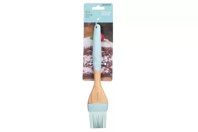 Brush ARDESTO Tasty Baking, 24cm, silicone, wood, blue