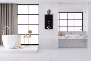 ARDESTO Газовая колонка X1, 10 л/мин., 20 кВт, розжиг от батареек, дисплей, черный